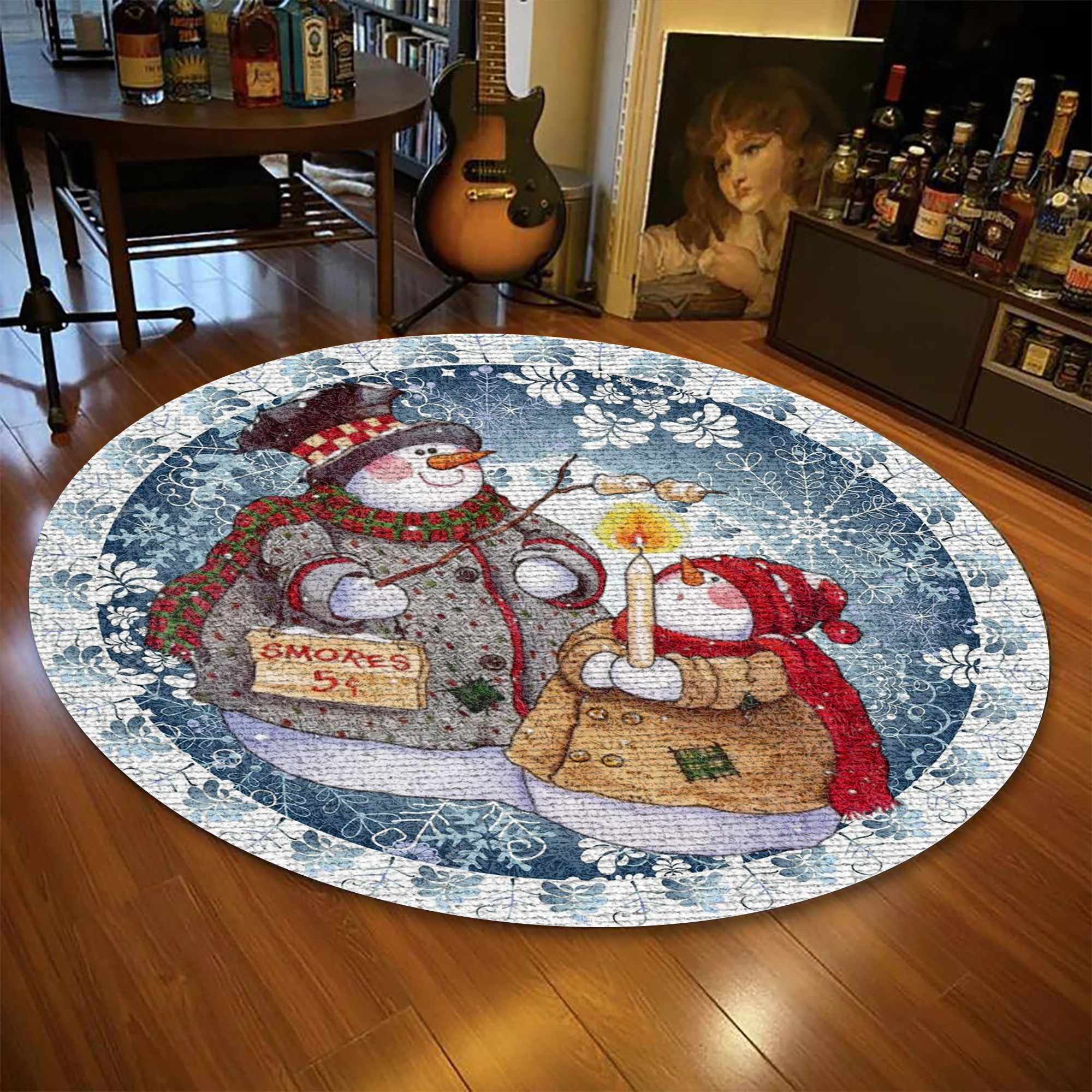 Snowman Round Carpet