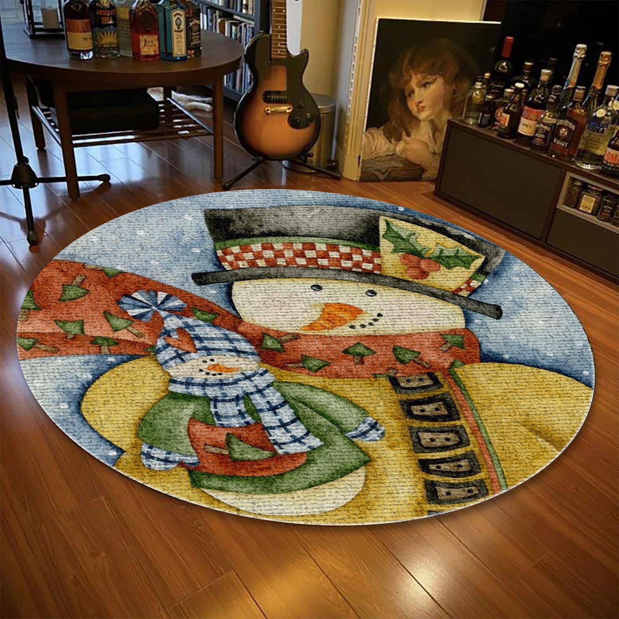 Snowman Round Carpet