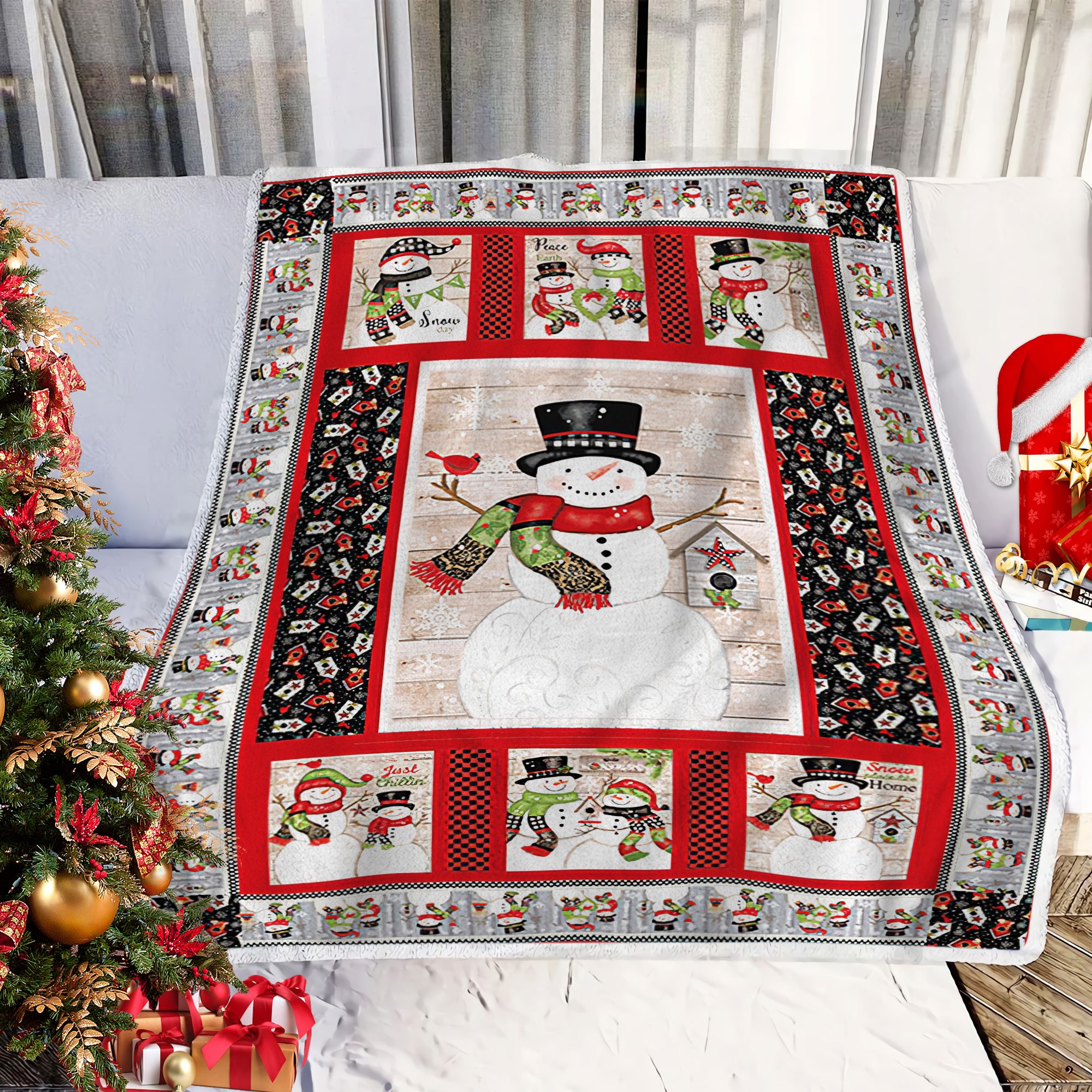 Snowman Fleece Blanket