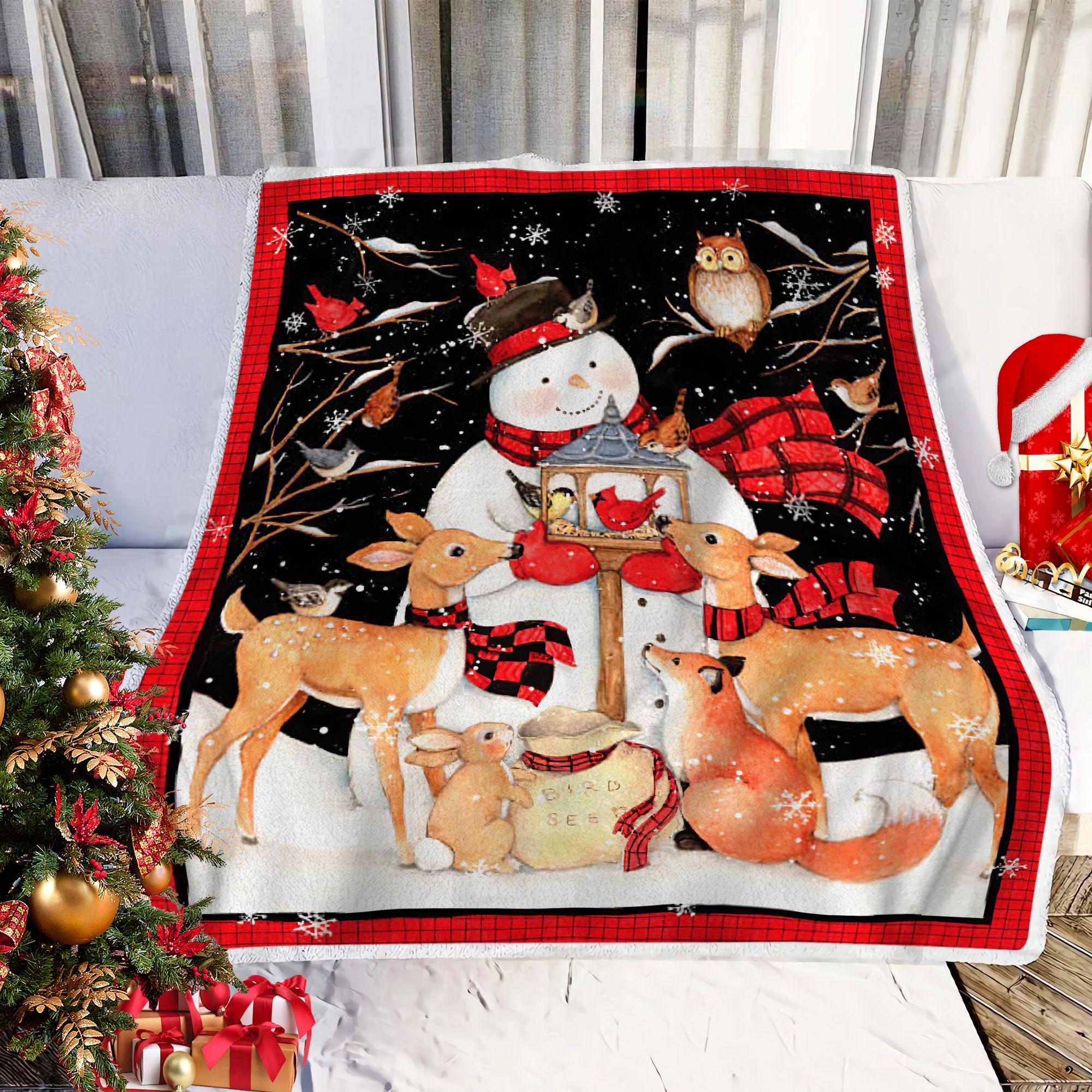 Snowman Fleece Blanket