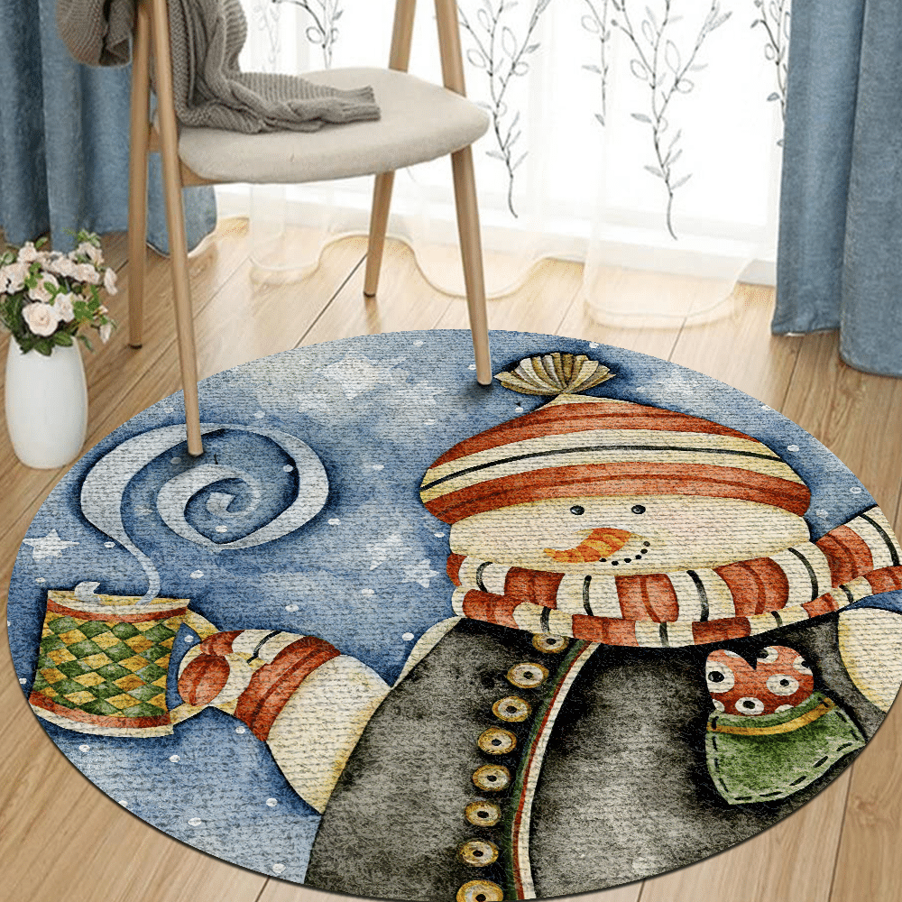 Snowman Round Carpet
