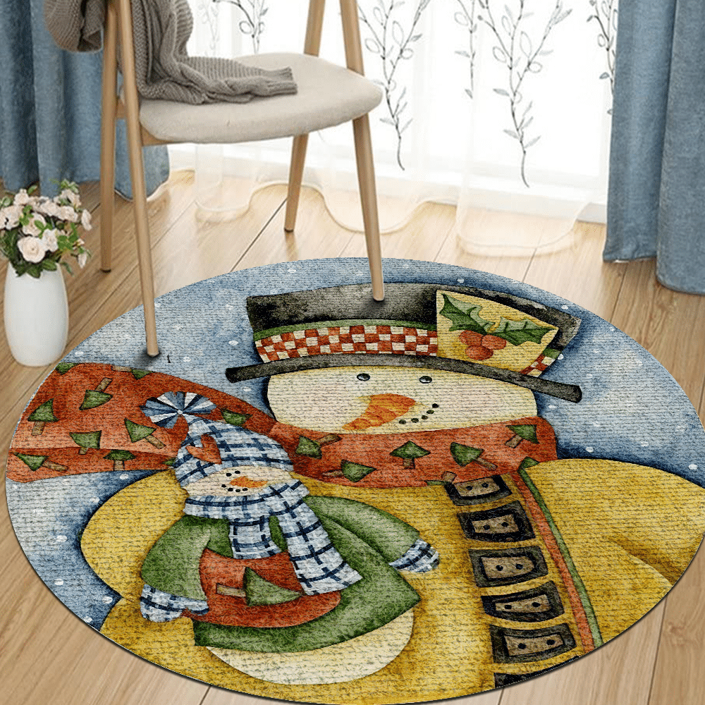 Snowman Round Carpet