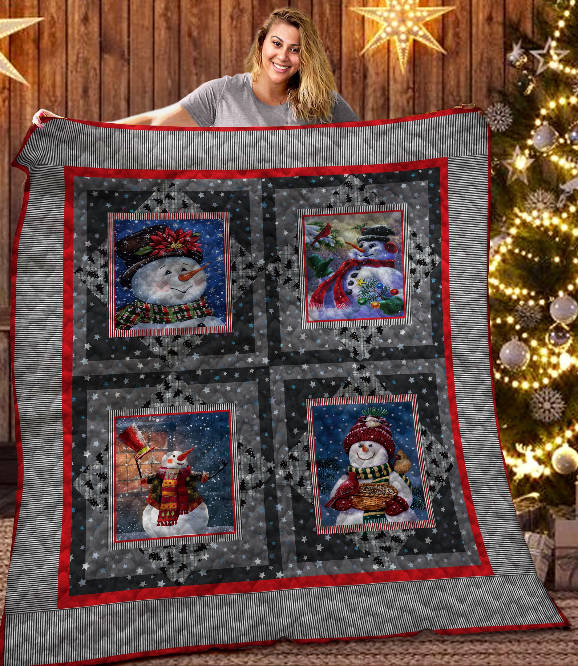 Snowman DTH121103HD Quilt Blanket