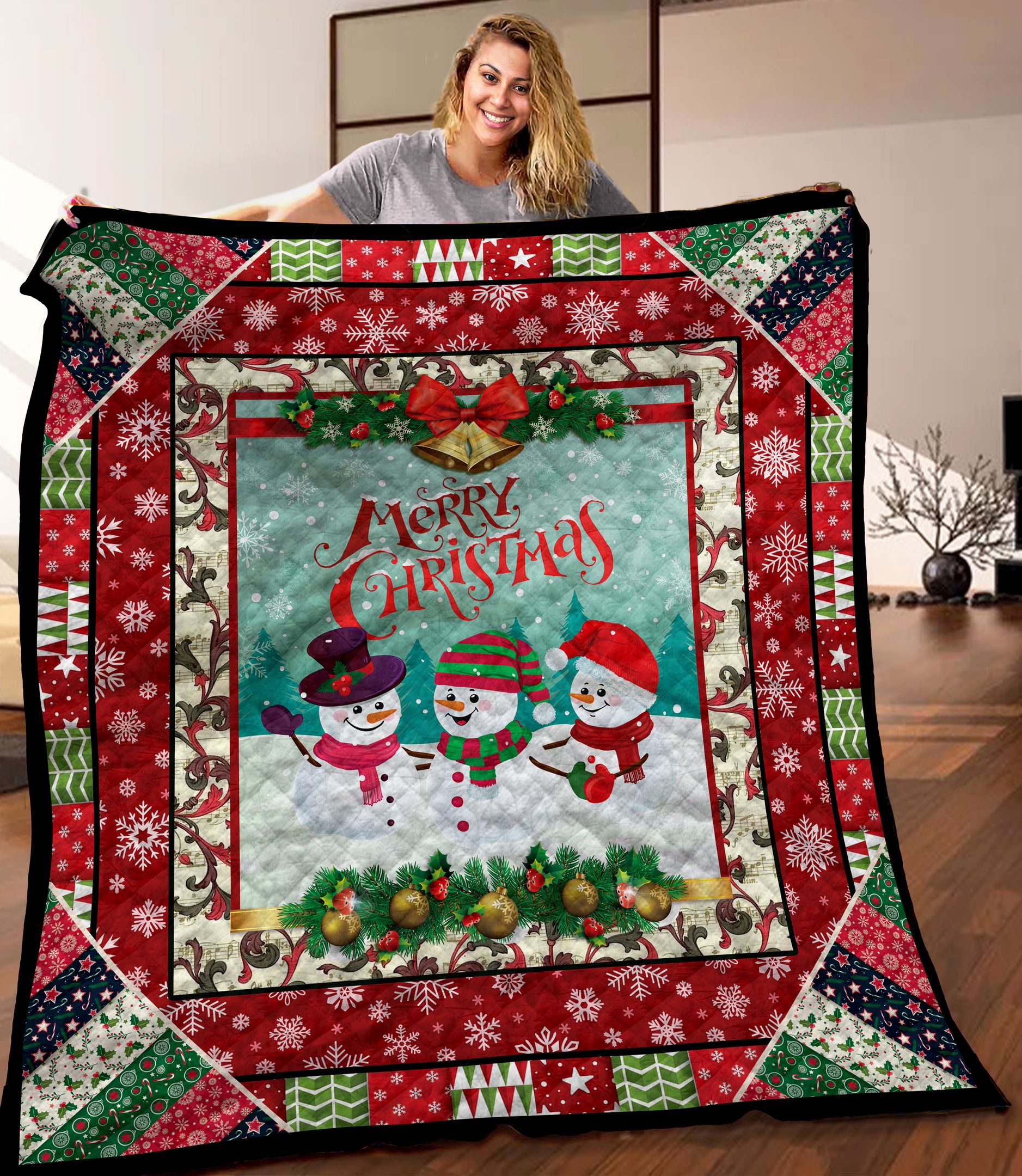 Snowman DTH161002HD Quilt Blanket