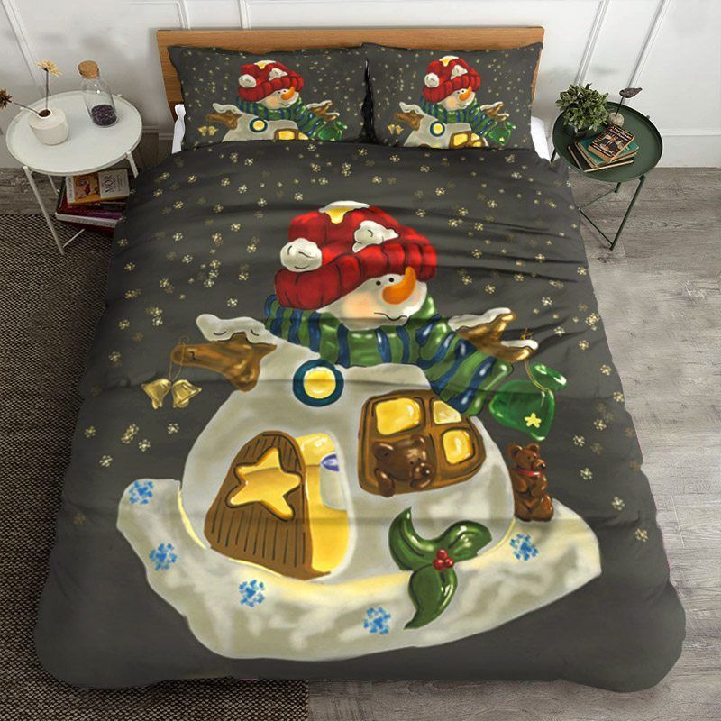 Snowman Family Bedding Set