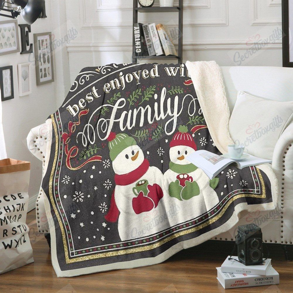 Snowman Family Fleece Blanket
