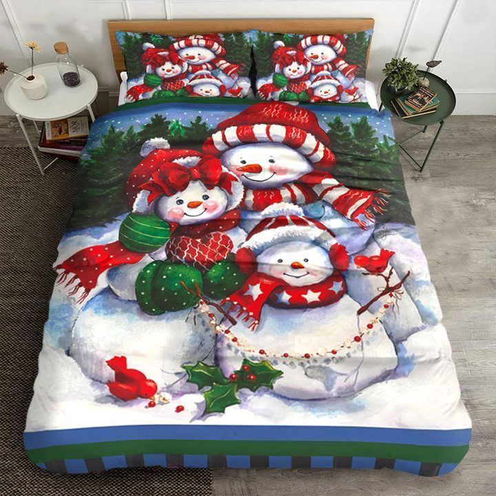 Snowman Family Bedding Set