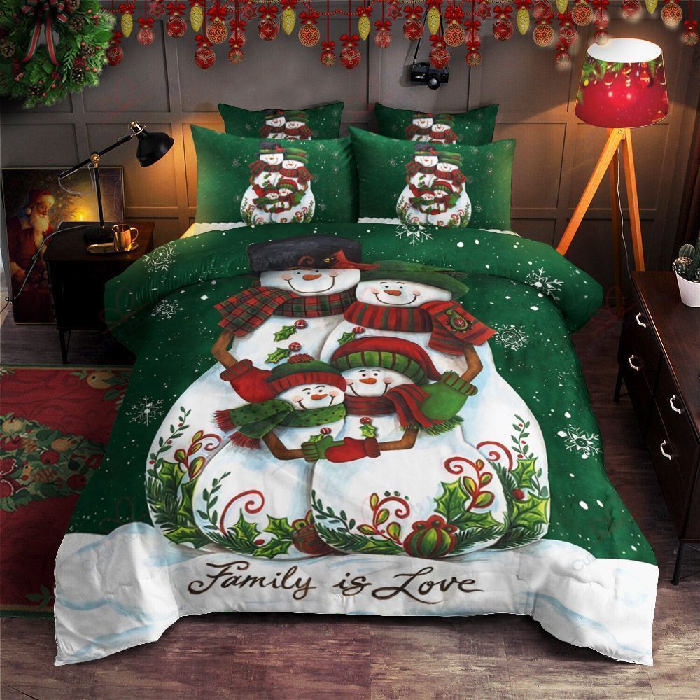 Snowman Family Bedding Set