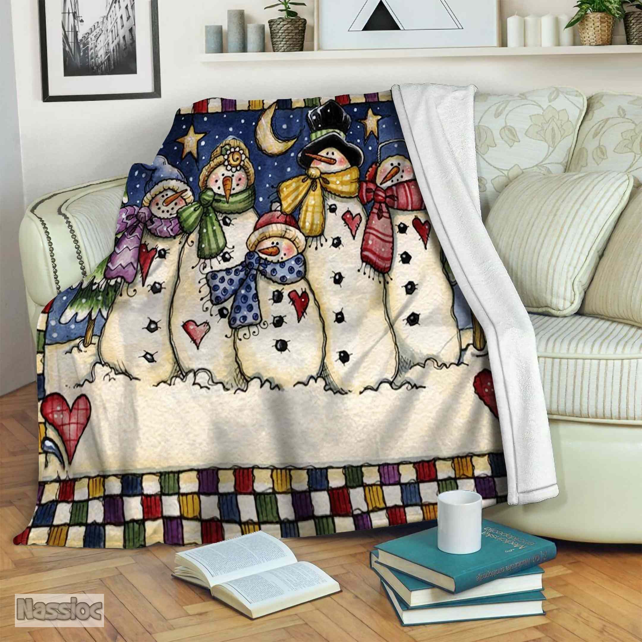 Snowman Fleece Blanket