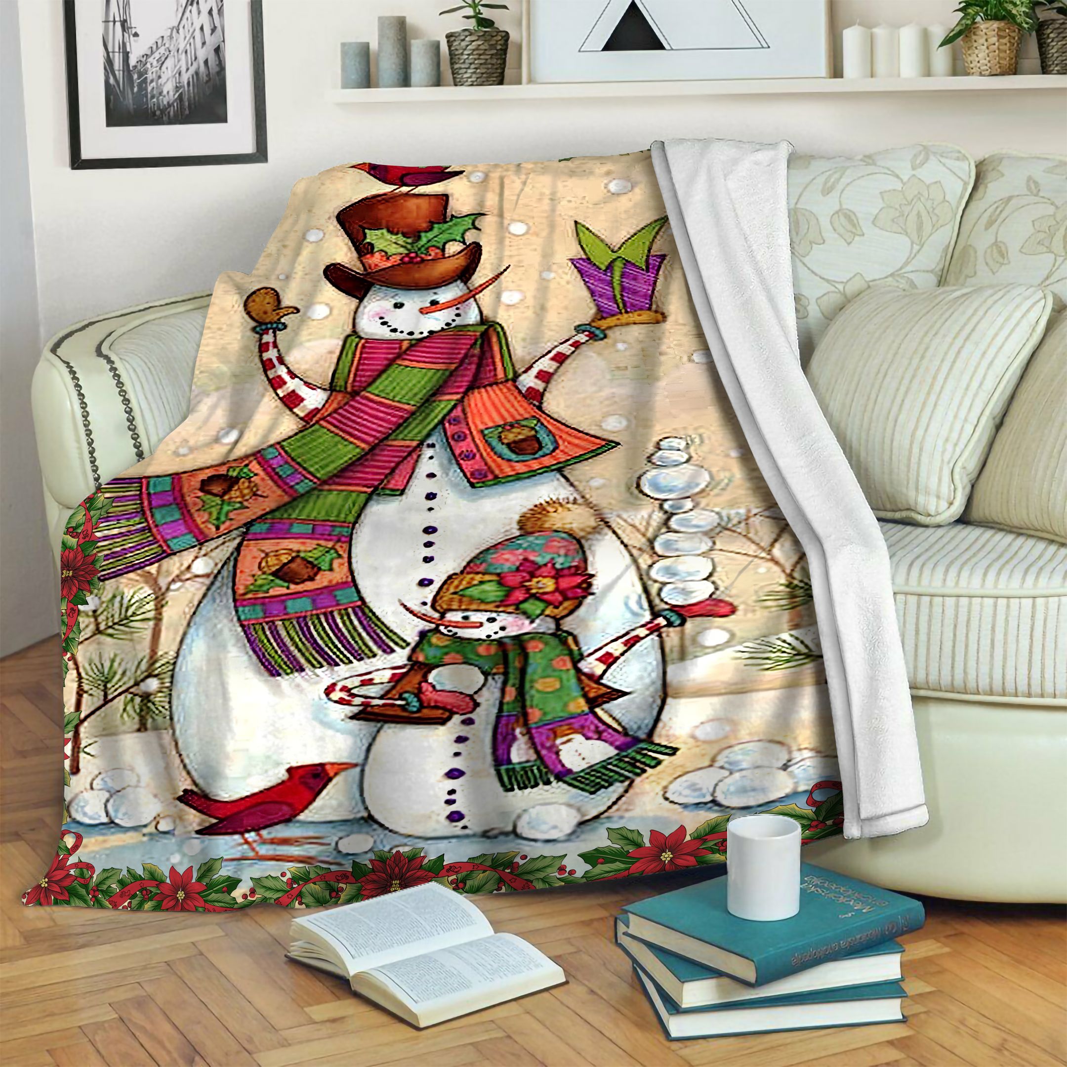 Snowman Fleece Blanket