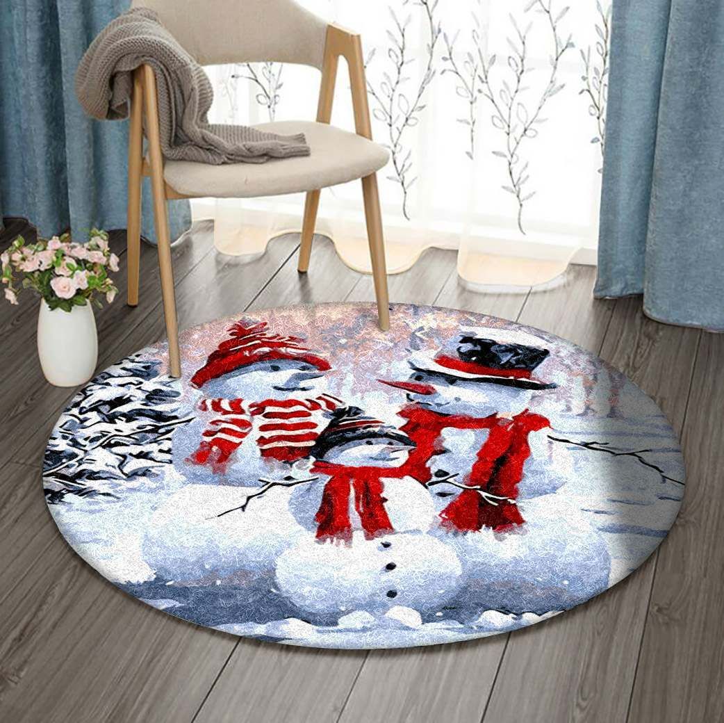 Snowman Round Carpet