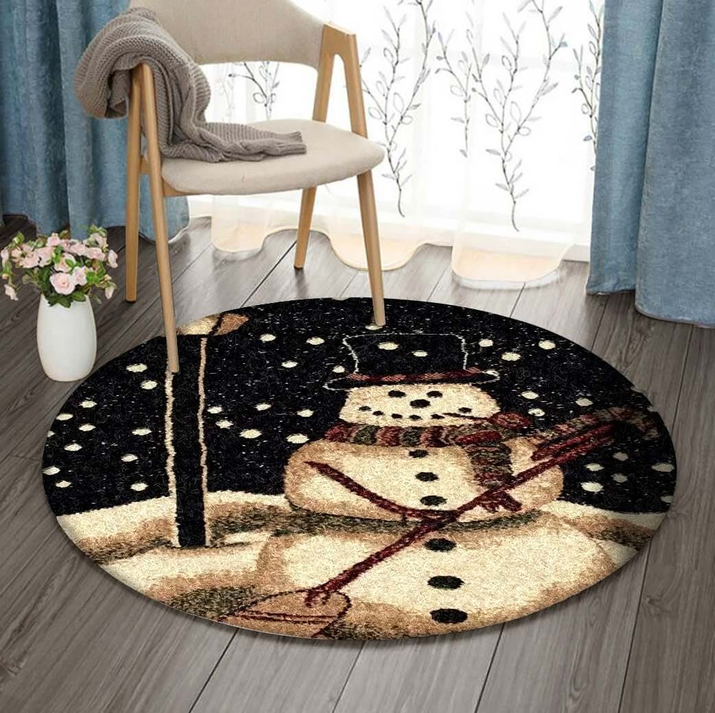 Snowman Round Carpet