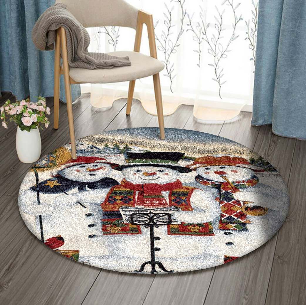 Snowman Round Carpet