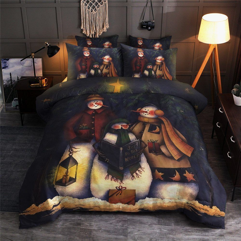 Snowman Merry Christmas Bedding Set
