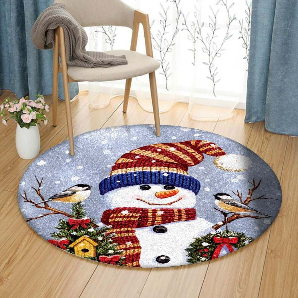 Snowman Round Carpet