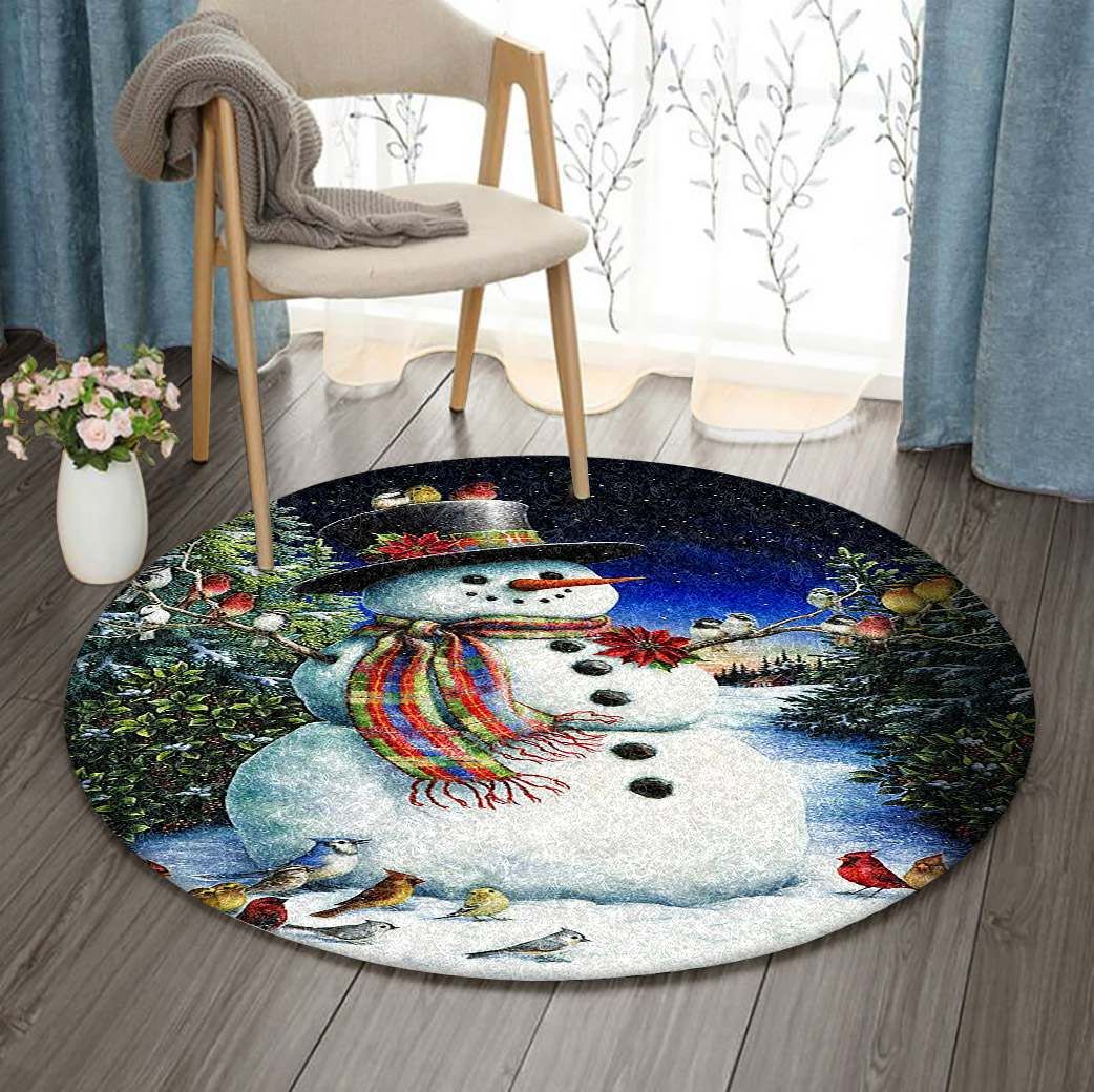 Snowman Round Carpet