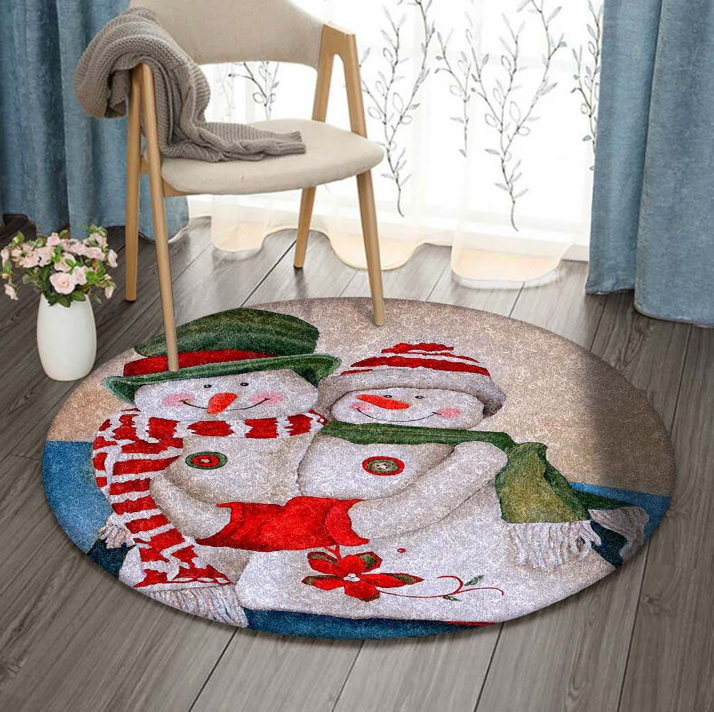 Snowman Round Carpet