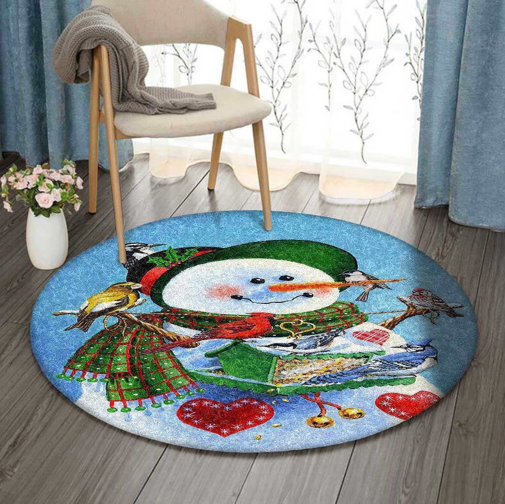 Snowman Round Carpet
