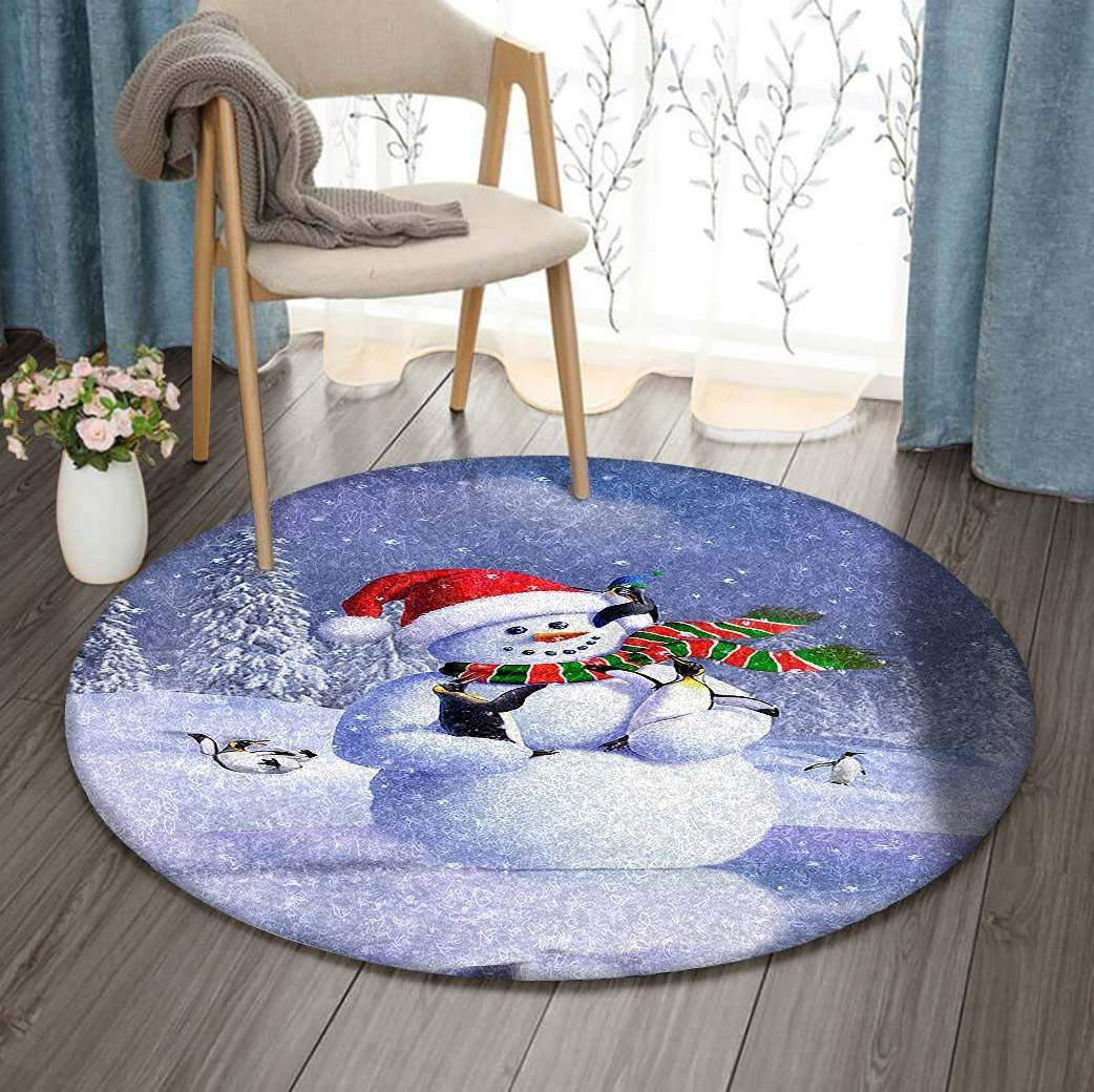 Snowman Round Carpet