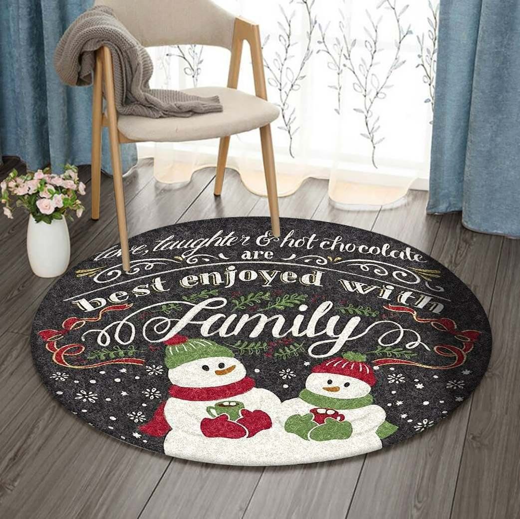 Snowman Round Carpet