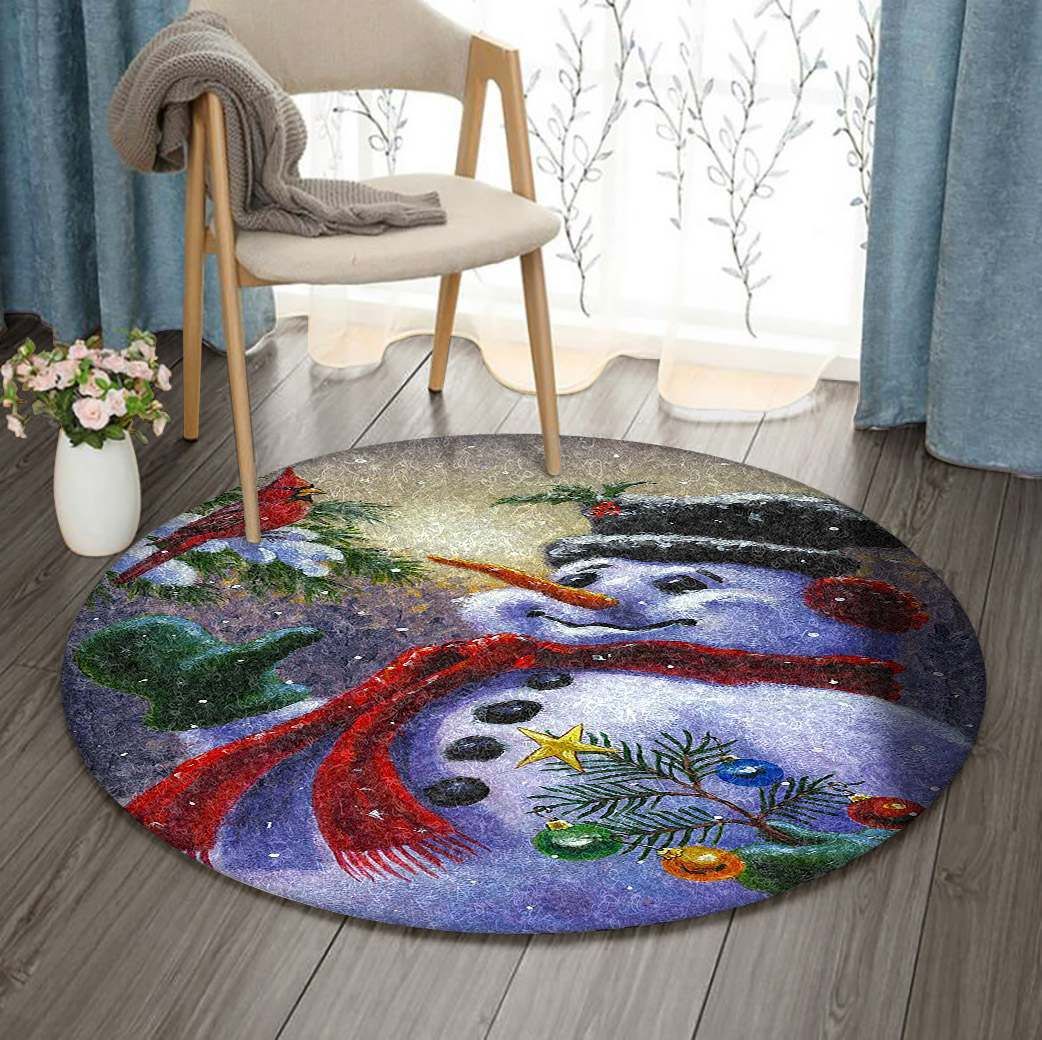 Snowman Round Carpet