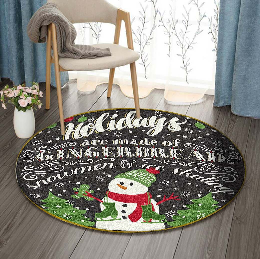 Snowman Round Carpet
