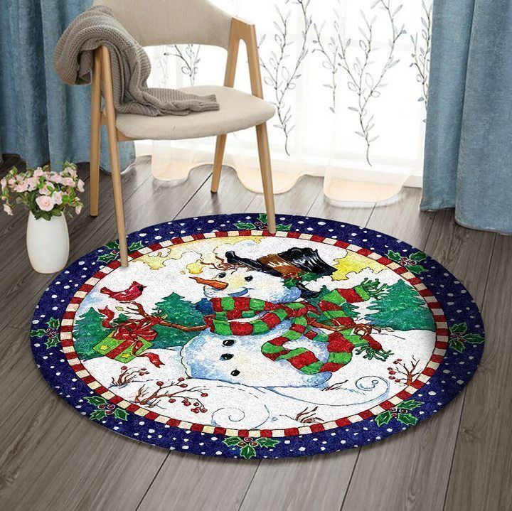 Snowman Round Carpet