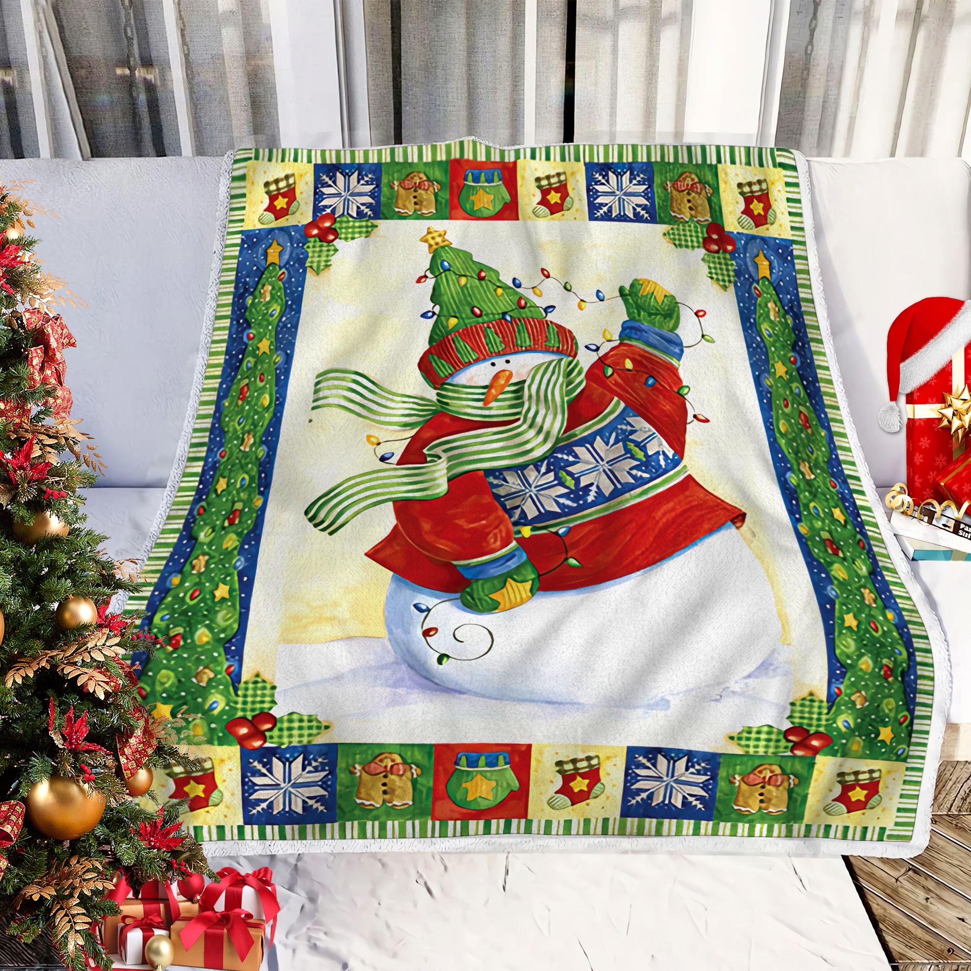 Snowman Fleece Blanket