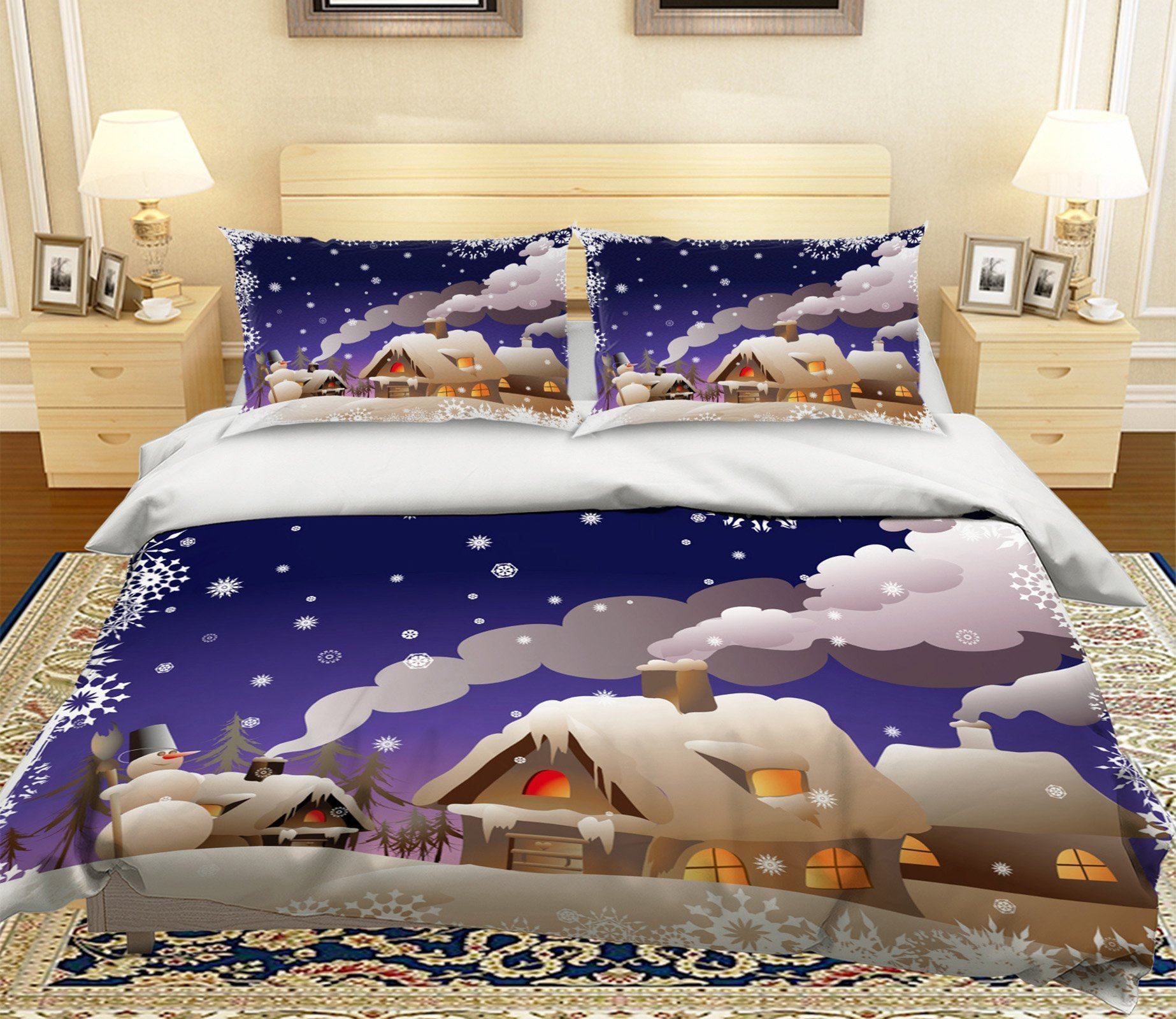 Snowman Smoke Bedding Set