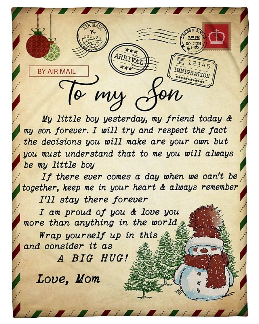 Snowman So Proud Of You Mama To Son Fleece Blanket Fleece Blanket