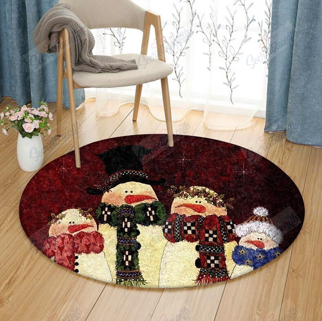 Snowman Round Carpet