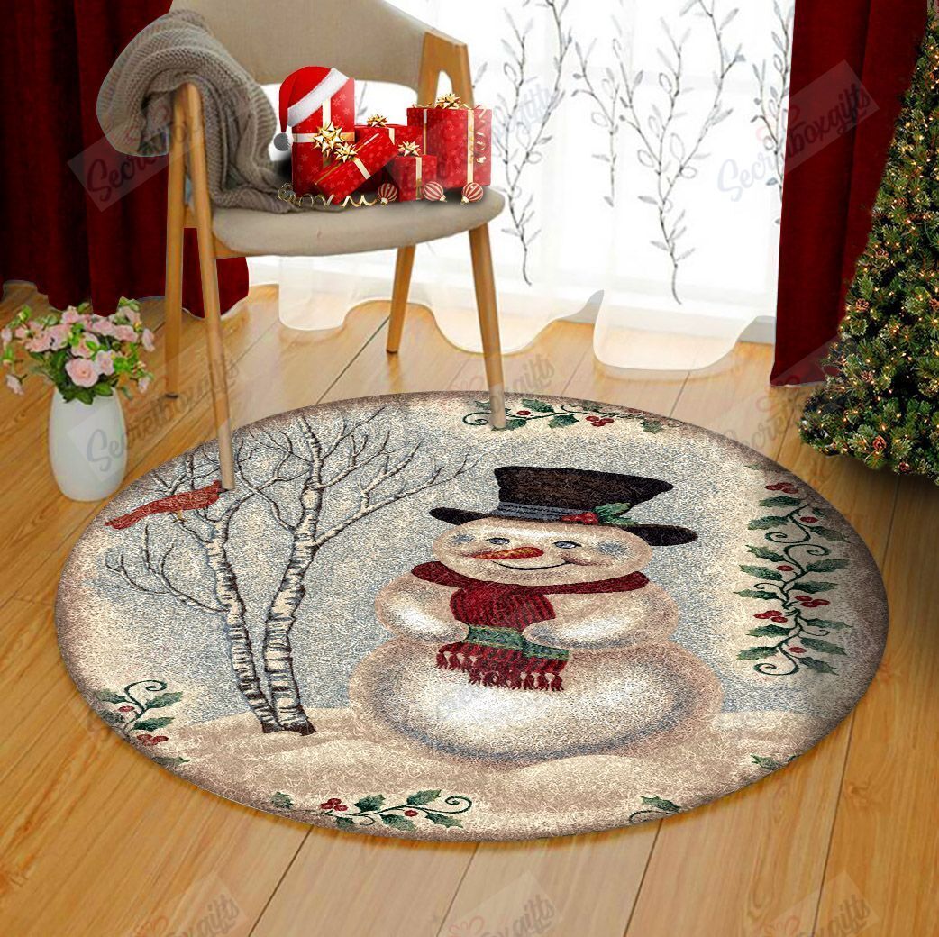 Snowman Round Carpet