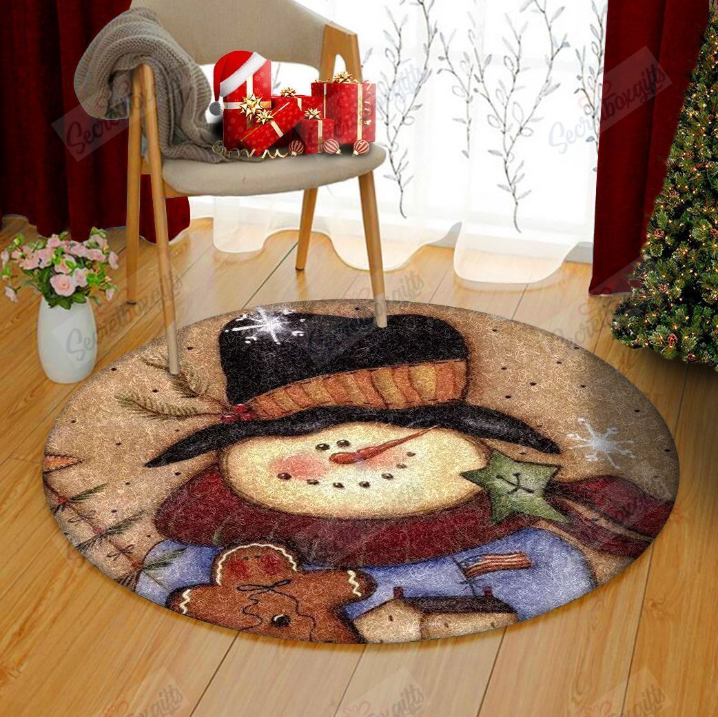 Snowman Round Carpet