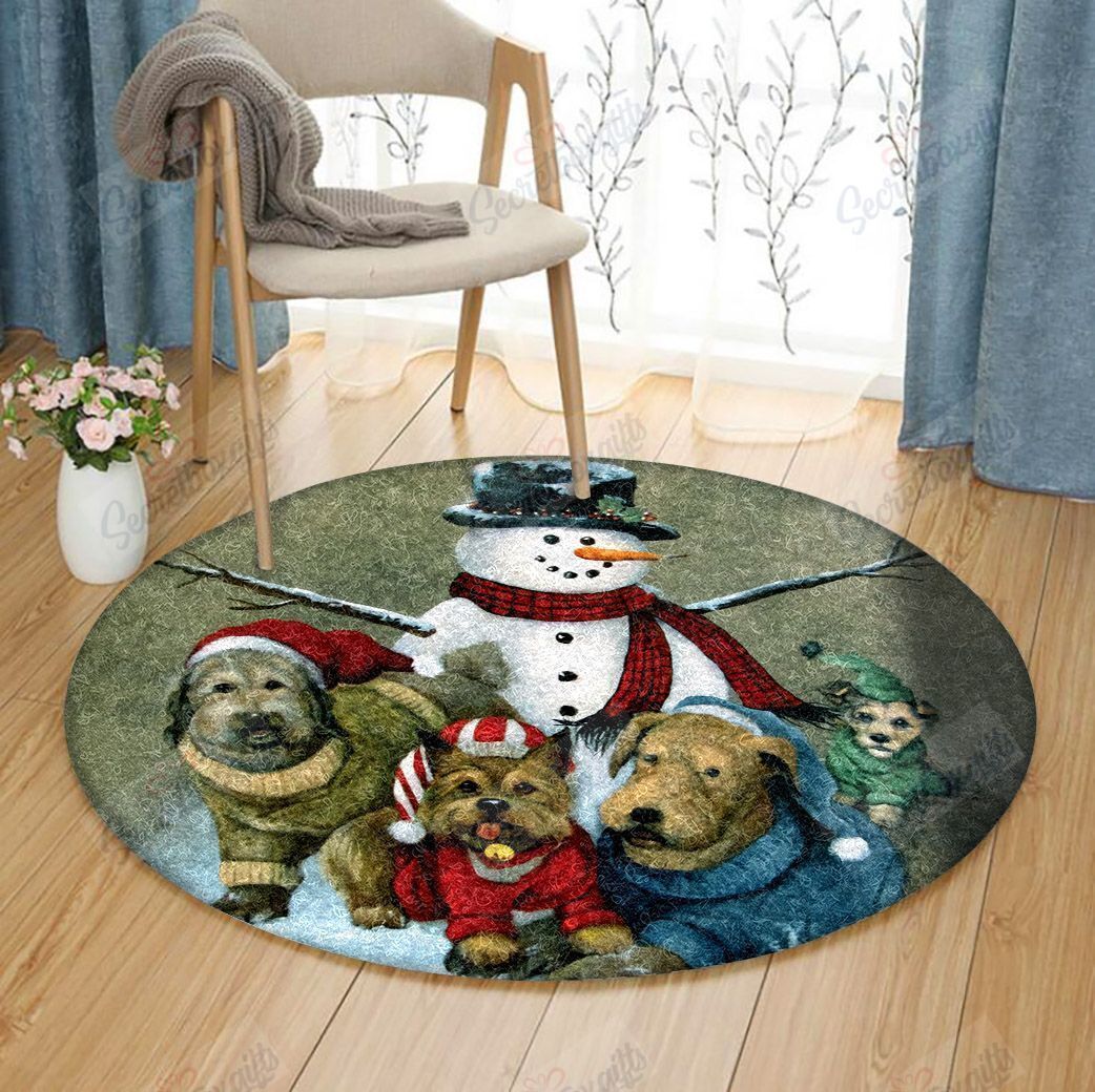 Snowman Round Carpet