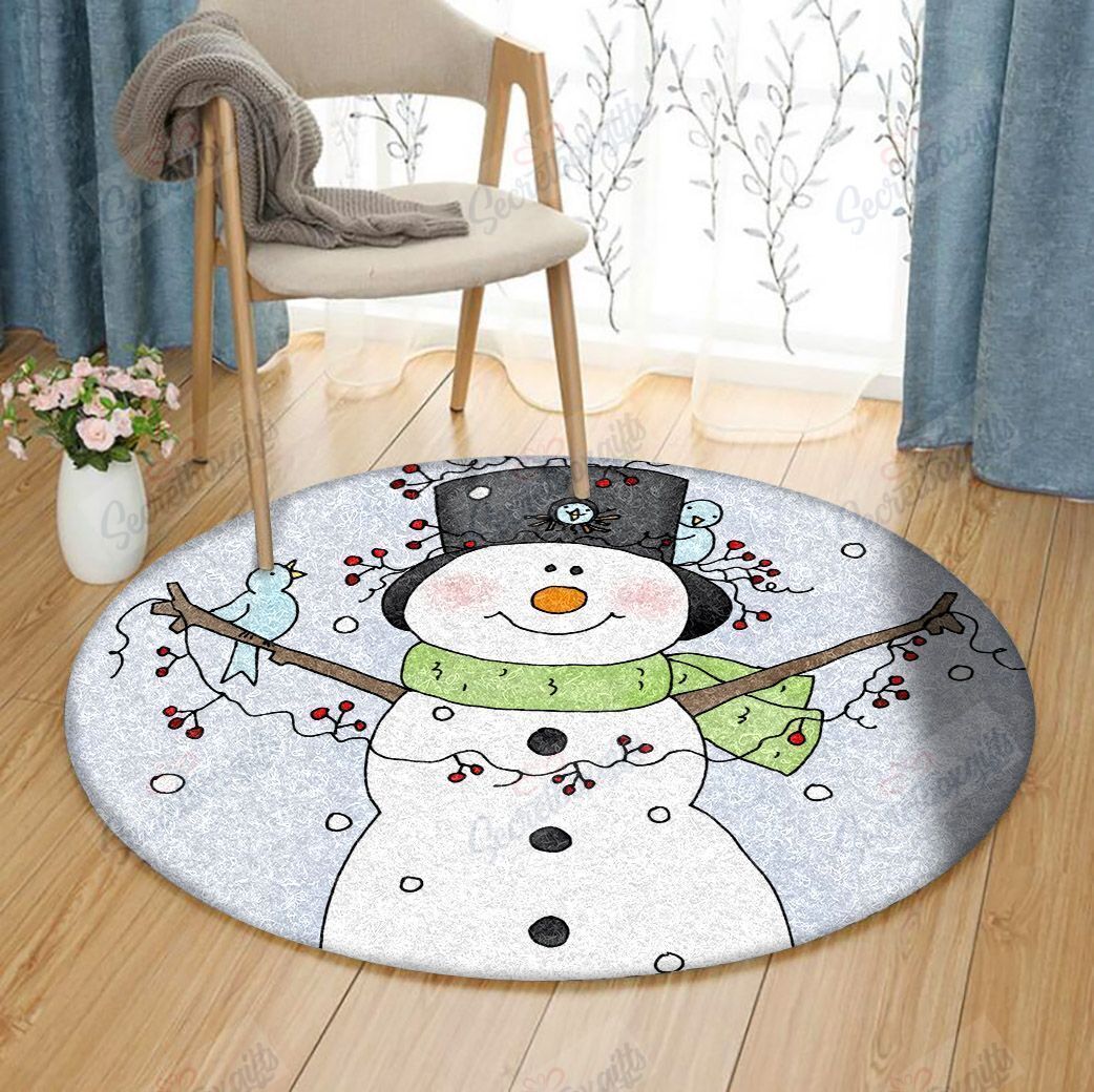 Snowman Round Carpet