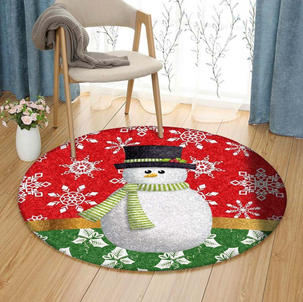 Snowman Round Carpet