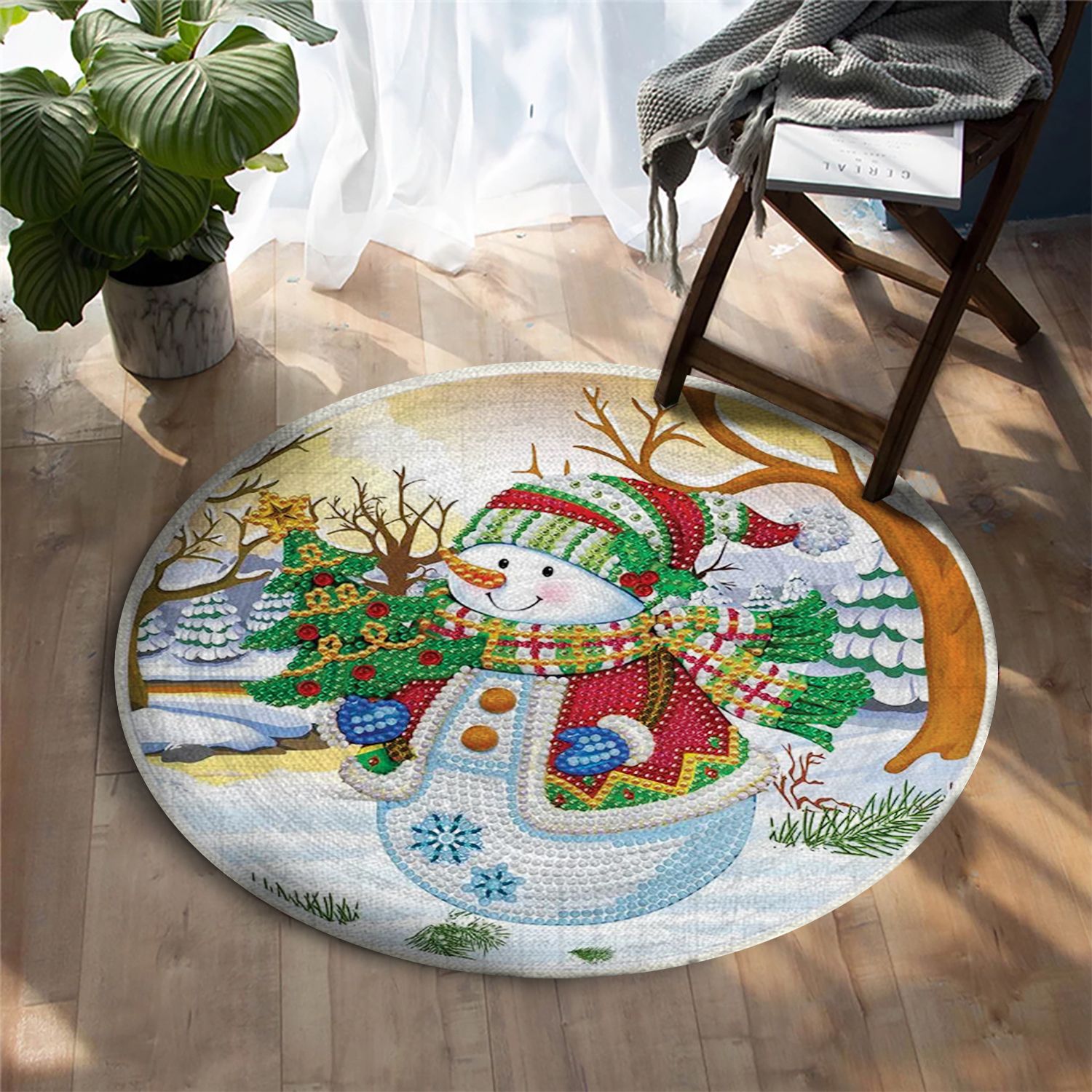 Snowman Round Carpet