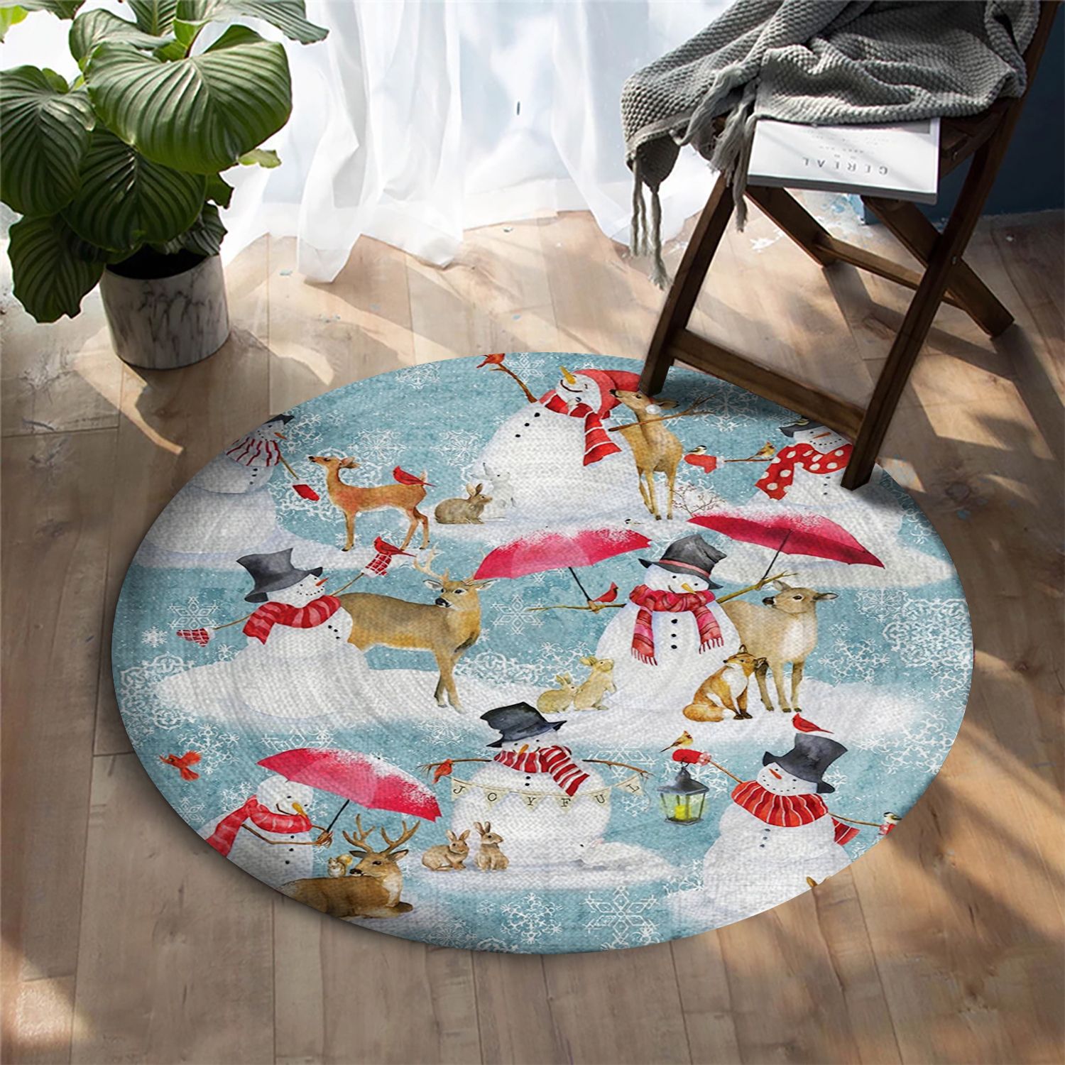 Snowman Round Carpet