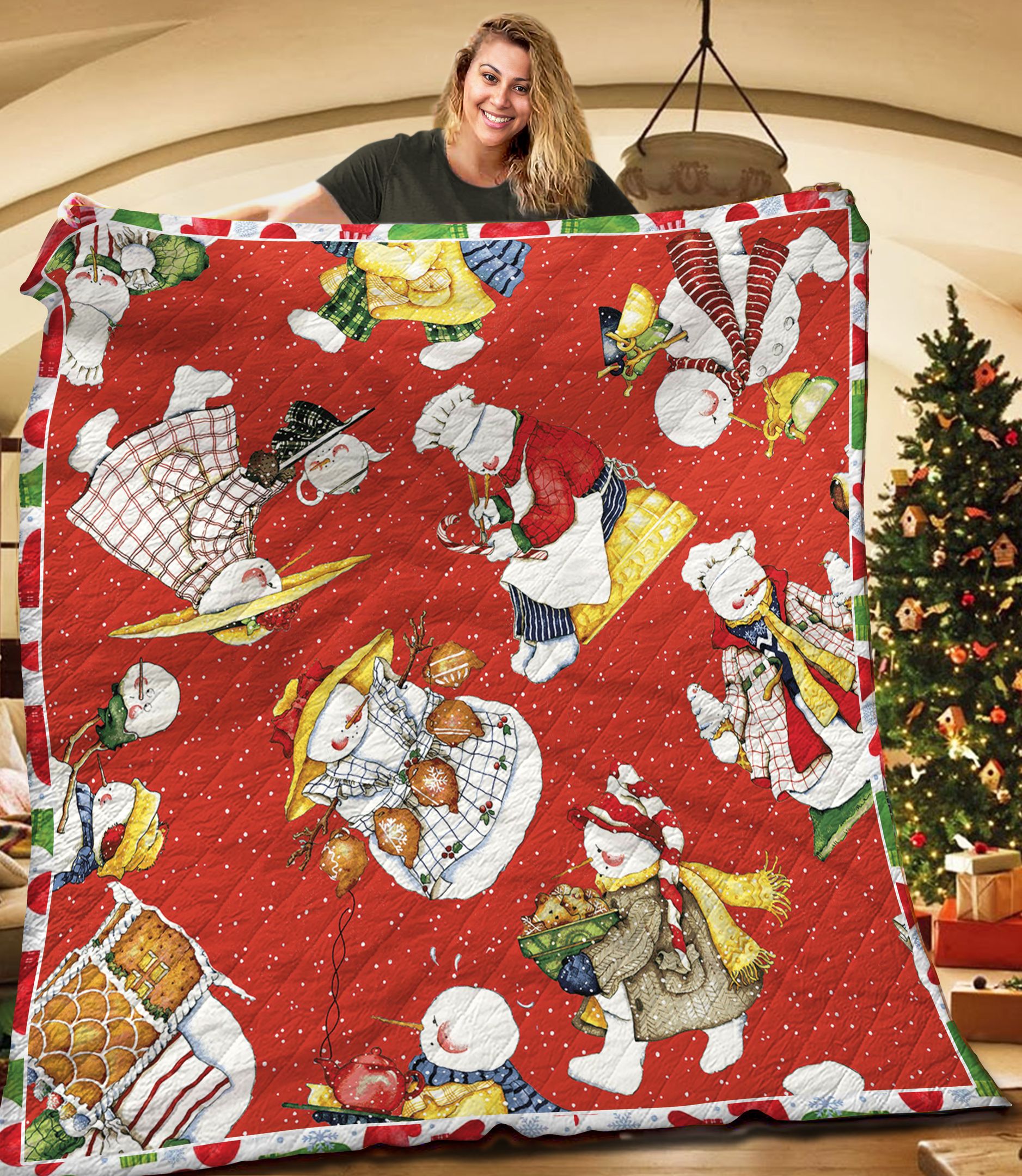 Snowman TNT191108NH Quilt Blanket