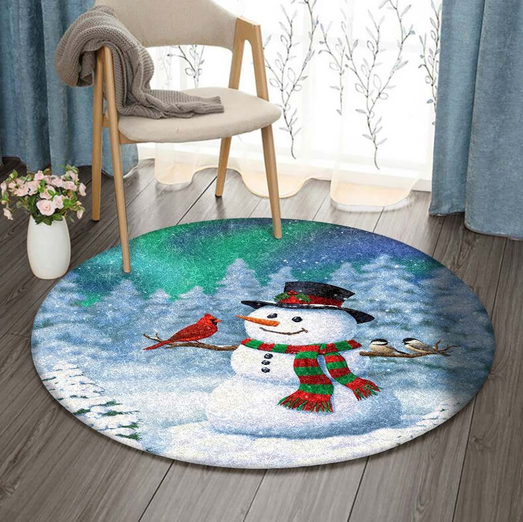 Snowman Round Carpet