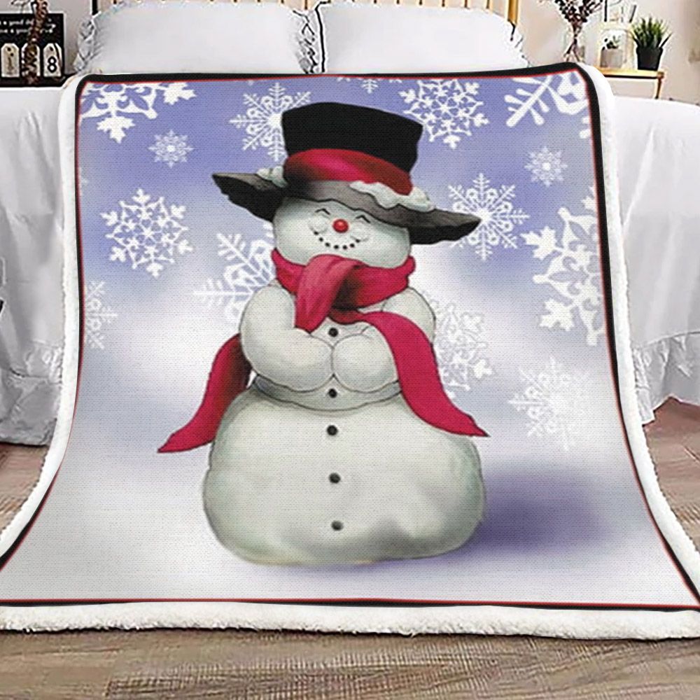 Snowmans Sherpa Fleece Blanket