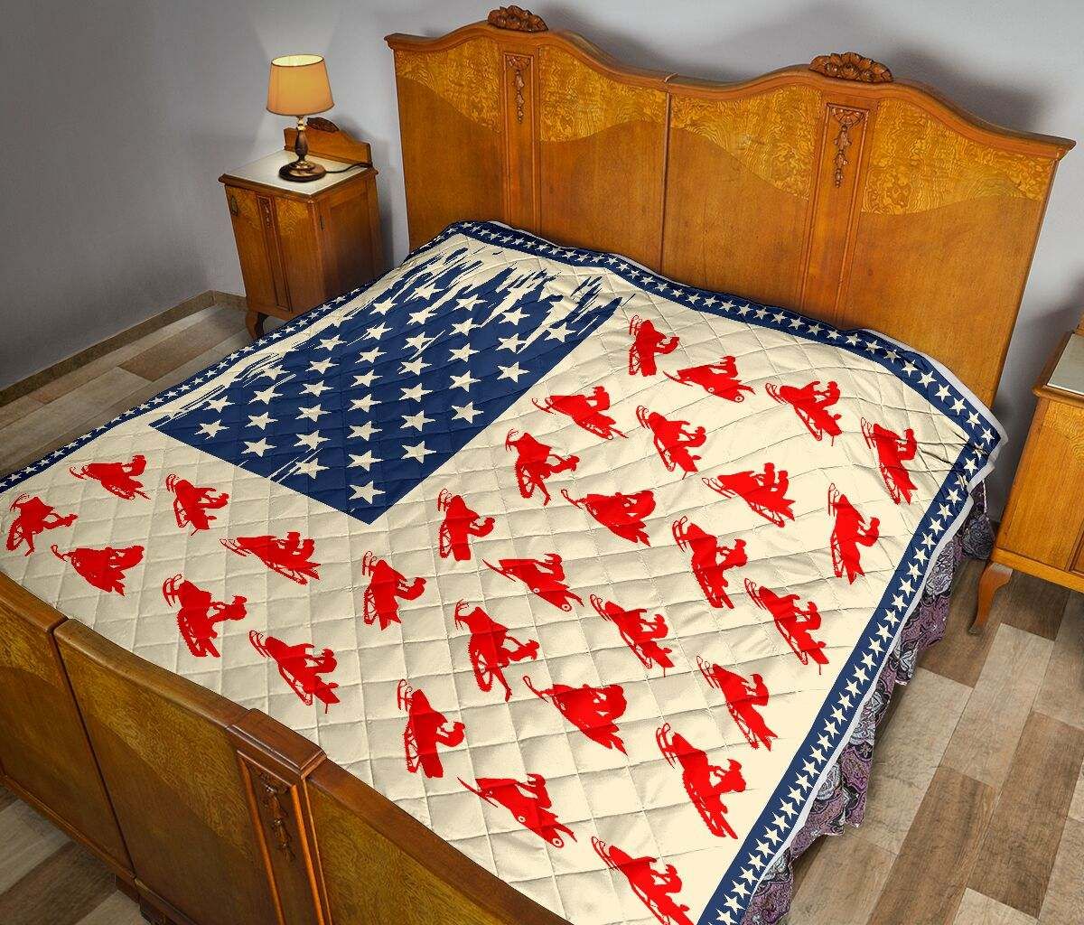 snowmobile AMERICAN FLAG QUILT DHC281111058DD