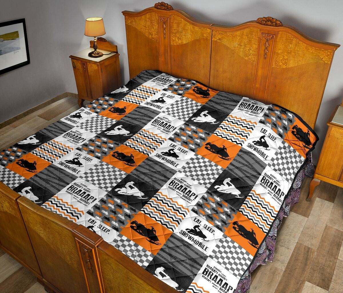 SNOWMOBILE MK ORANGE QUILT DHC281111222DD