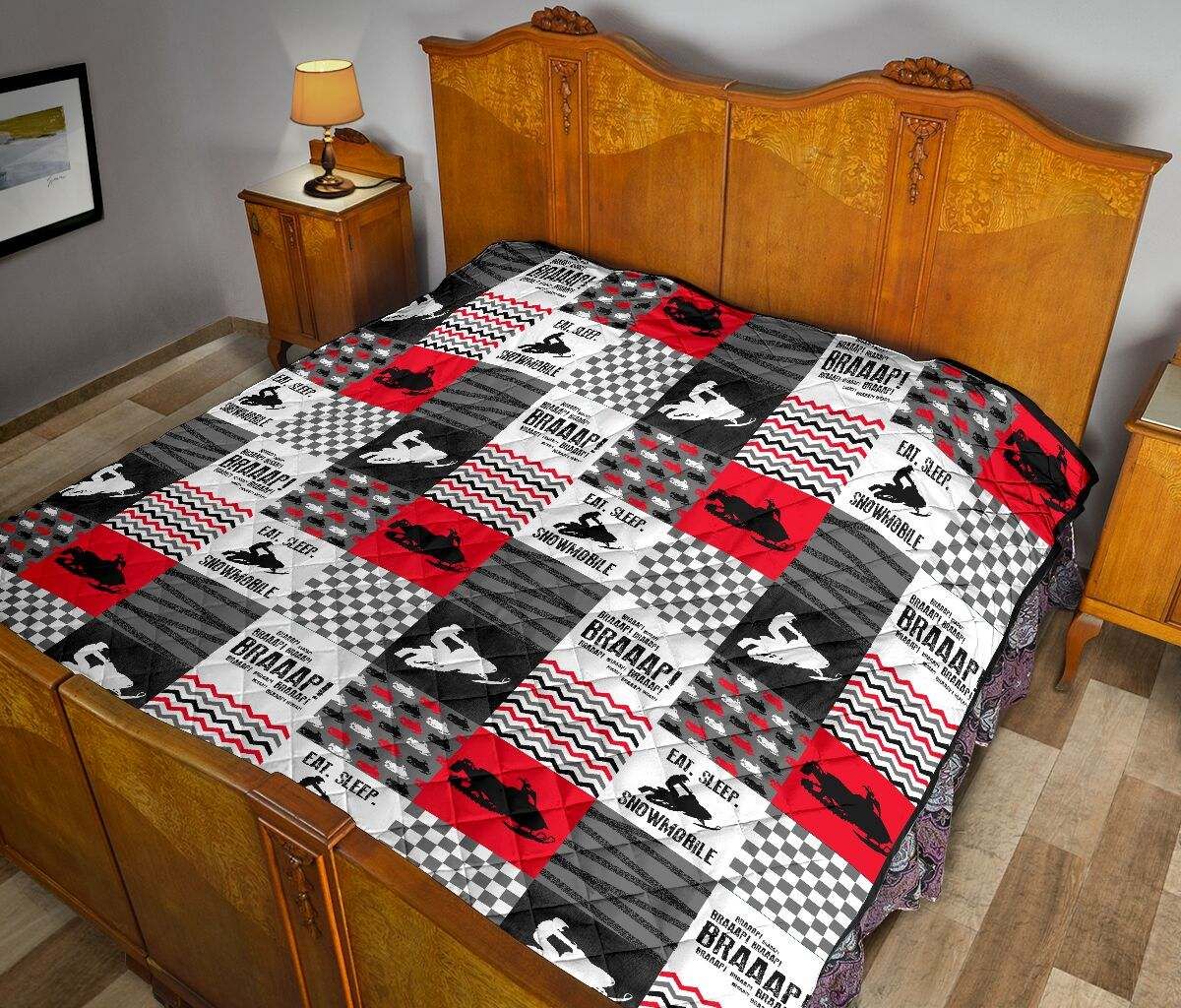SNOWMOBILE MK RED QUILT DHC281111218DD