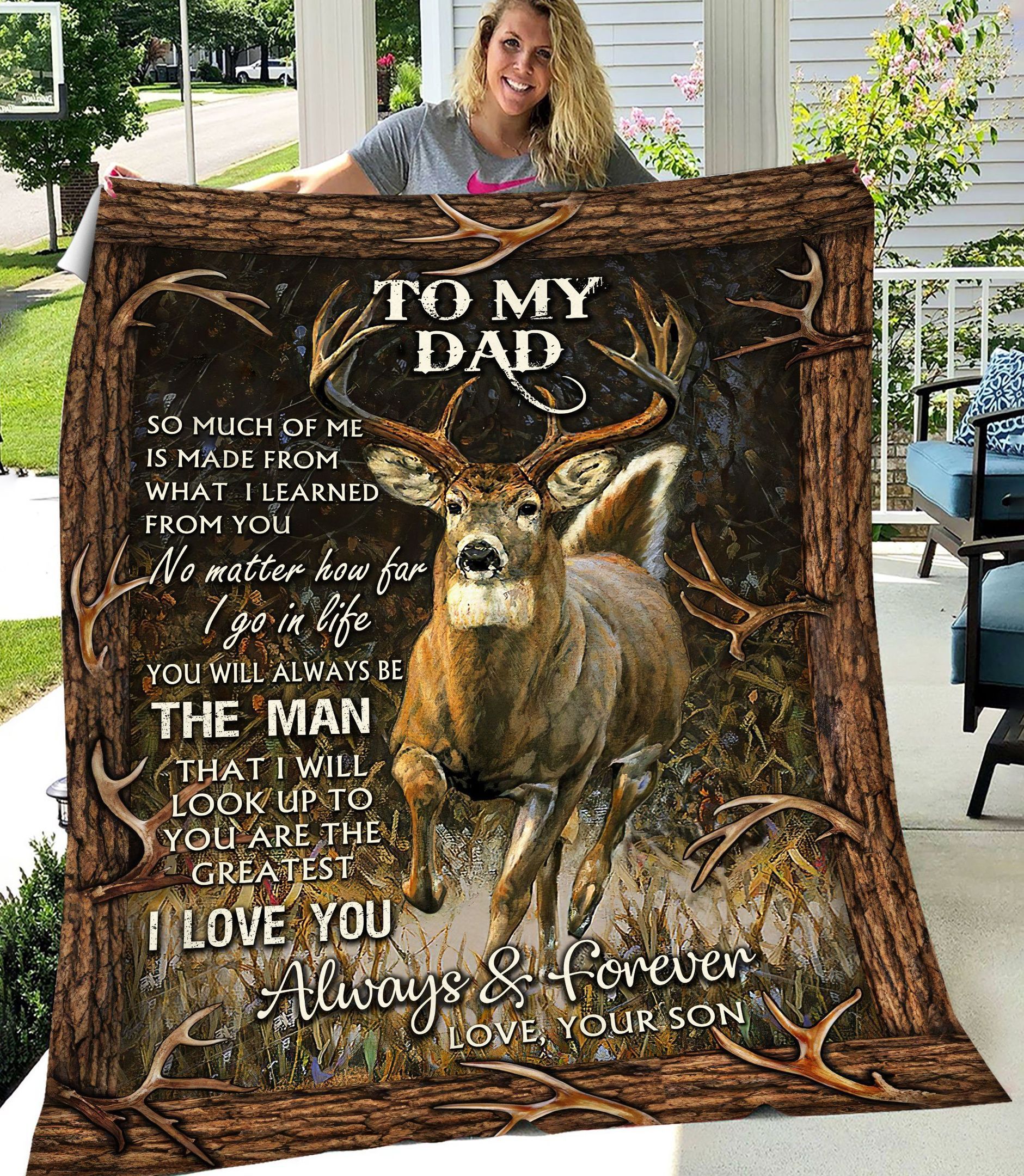 So Much Of Me Is Made From What I Learned From You Deer Fleece Blanket