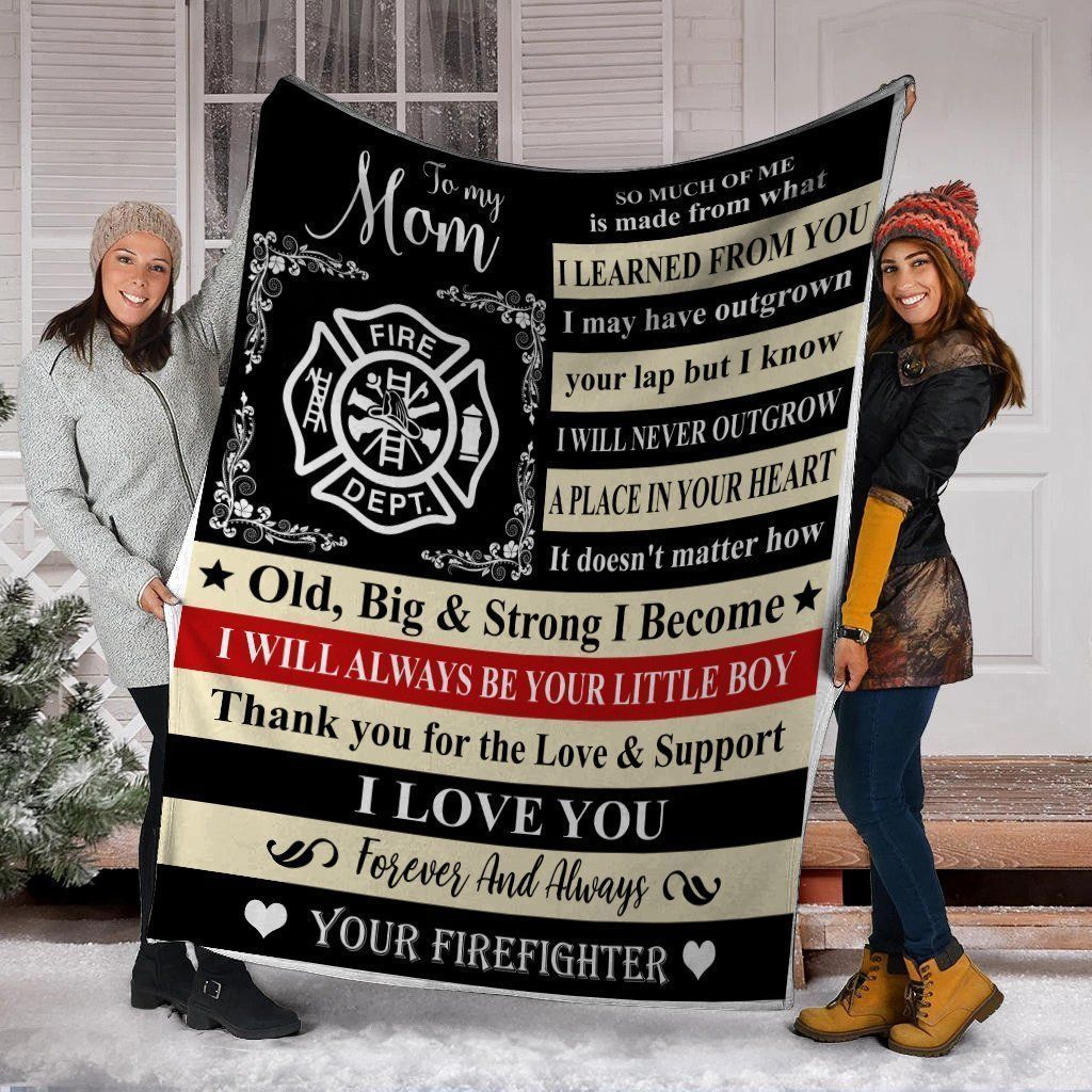 So Much Of Me Is Made From What I Learned From You Firefighter Fleece Blanket