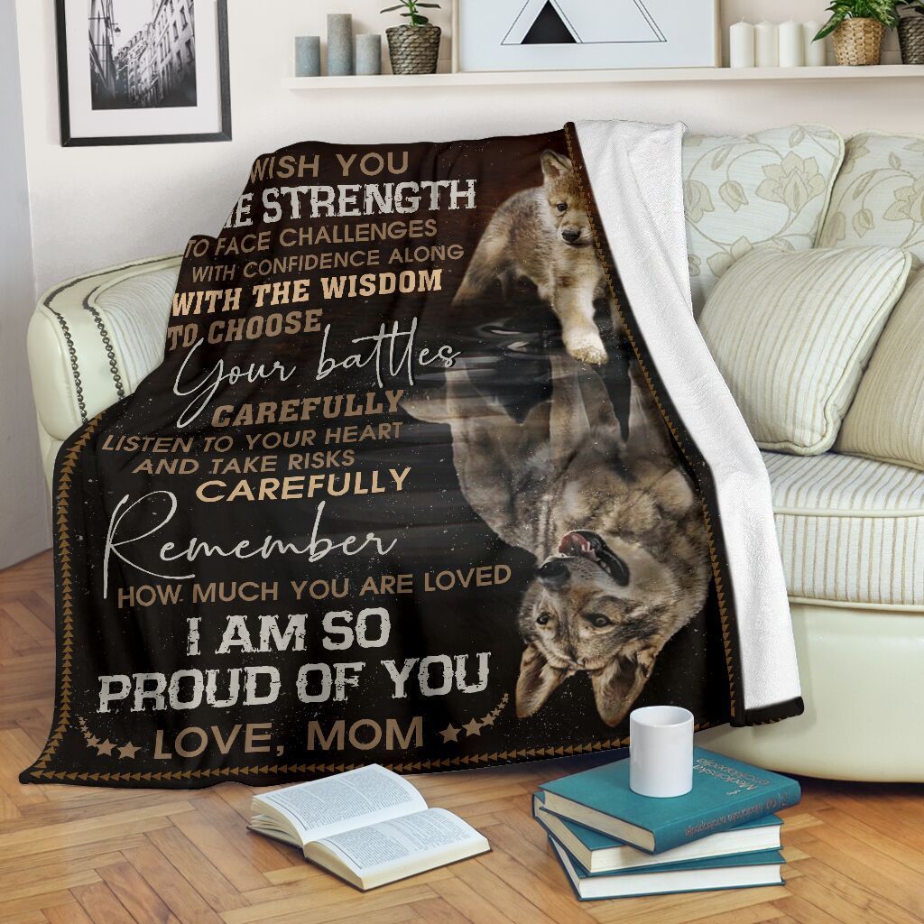 So Proud Of You Reflection Fleece Blanket Gift For Son Fleece Blanket