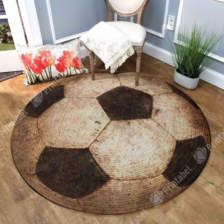 Soccer Ball Round Carpet