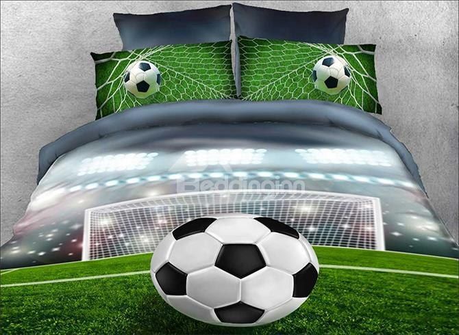 Soccer Ball In Front Of Goal Bedding Set