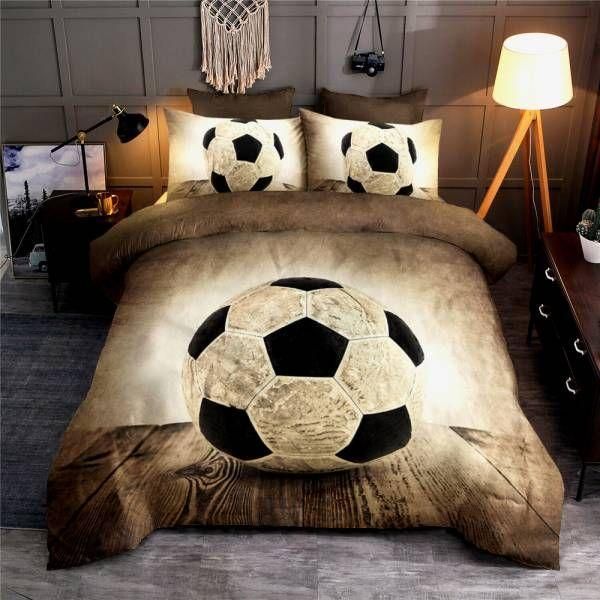 Soccer Ball Retro Vintage Bedding Set